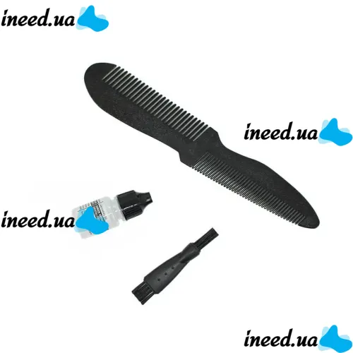 Rechargeable electric shaver, clipper, Kemei KM-600 trimmer for cutting hair, beard, nose and ears, 11 in 1 body kit with attachments, razor trimmer