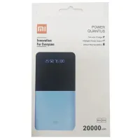 Зарядний пристрій УМБ Power Bank 20000 mAh Xiaomi Power Quantus MI 2.1 C 2xUSB повербанк з ліхтариком, зовнішній акумулятор батарея для телефону