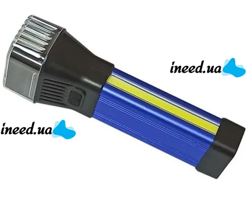 Ручний акумуляторний ліхтарик COBA CB-888 5W з боковим світлом 26 LED, кишеньковий Світлодіодний ліхтар СОВА YYC-C69 до 150 метрів 5 режимів USB Синій