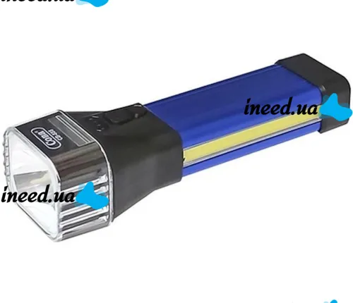 Ручний акумуляторний ліхтарик COBA CB-888 5W з боковим світлом 26 LED, кишеньковий Світлодіодний ліхтар СОВА YYC-C69 до 150 метрів 5 режимів USB Синій