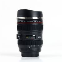 Кружка термос у вигляді об'єктива від фотоапарата Canon EF 24-105, Термокружка об'єктив 350 мл, Термо чашка з кришкою, Чорна