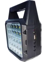 Автономная солнечная зарядная станция Solar GDlite GD-105 Power Bank с солнечной панелью и 3 LED лампочки, Прожектор фонарь с функцией повербанка