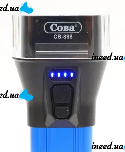 Ручний акумуляторний ліхтарик COBA CB-888 5W з боковим світлом 26 LED, кишеньковий Світлодіодний ліхтар СОВА YYC-C69 до 150 метрів 5 режимів USB Синій