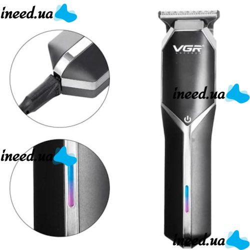 Professional Wireless Edging Machine VGR V-930 for Cutting Hair and Beard, Rechargeable Trimmer for Edging Beard and Mustache Black