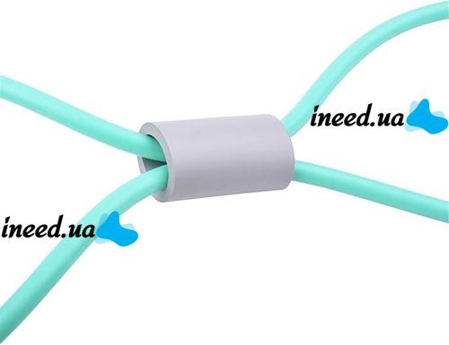 ProsourceFit LX-08 tubular resistance band for pull-ups, tourniquet, fitness, exercise eight with soft grips medium load up to 9 kg