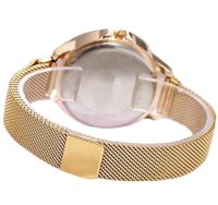 Жіночий наручний годинник Flower Diamond Rotation Watch Gold WJ-8052 з обертовим роторним циферблатом і ремінцем на магнітній застібці Золото