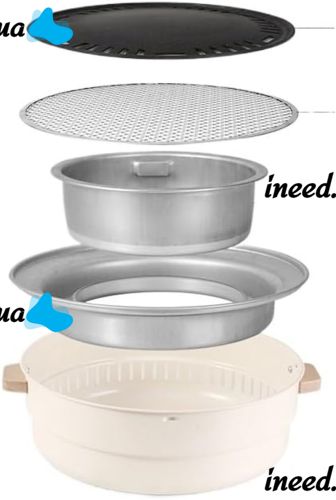 Бездимний круглий гриль з решіткою Stove NO.898 30 см для барбекю, Вугільна складна кругла піч для смаження м'яса, риби та овочів для кемпінгу