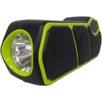 Беспроводная Bluetooth колонка фонарь Solar GDLite GD-11 1500 mAh с солнечной панелью, Аккумуляторный радиоприемник с фонариком FM Power Bank Зеленый