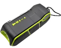 Беспроводная Bluetooth колонка фонарь Solar GDLite GD-11 1500 mAh с солнечной панелью, Аккумуляторный радиоприемник с фонариком FM Power Bank Зеленый