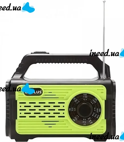 Автономна сонячна станція GDPlus GD-8076 ліхтар колонка з функцією Power Bank, Bluetooth, FM радіо, MP3 і 4 LED лампочки з сонячною панеллю