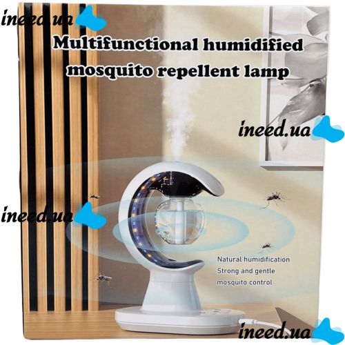 Настільний зволожувач повітря нічник з фумігатором Humidifier Mosquito Trap LD-521 з підсвічуванням, Антимоскітна USB лампа 3в1 від комарів і комах