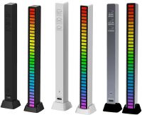 Музичний світильник Еквалайзер Sound Control Lamp D08-RGB світлодіодна звукова 32 LED лампа з підсвічуванням під музику і підставкою від мережі USB