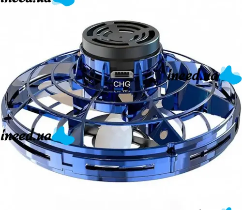 Світиться літаюча тарілка бумеранг Flynova Flying Boomerang UFO з LED підсвічуванням, інтерактивна іграшка левітуючий спиннер 95мм USB для дітей