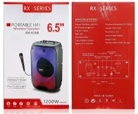 TMG HiFi RX-6168 10W Wireless Bluetooth Speaker with Microphone and RGB LED Backlight, Rechargeable Bluetooth Speaker USB AUX for Android IOS Black