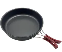 Camping cooking AL-600 Travel Cookware Set for 15 items kettle 3 pots frying pan and kitchen utensils in a camping case
