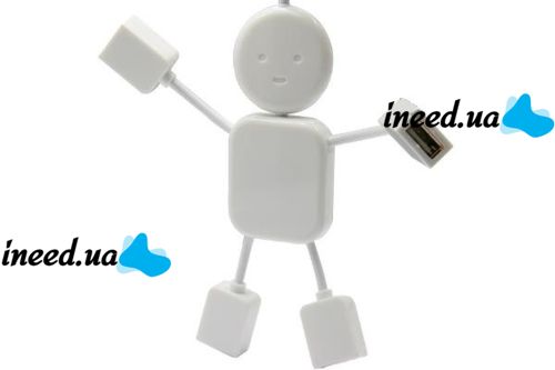 USB хаб Чоловічок Hi-Speed на 4 порти розгалужувач