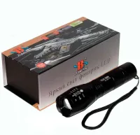 Ручной аккумуляторный мини фонарик Bailong BL-1831-Т6 до 1000 метров, Карманный светодиодный тактический фонарь с функцией зума от батареек Черный
