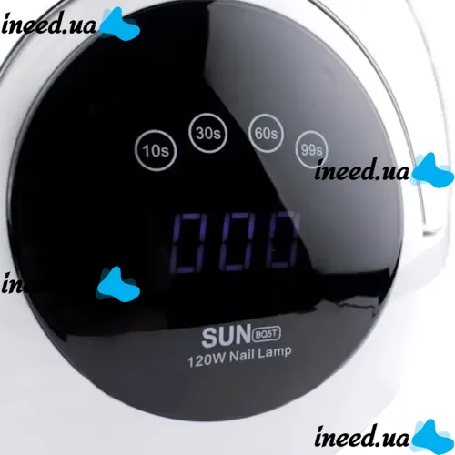 Професійна УФ лампа SUN Boost BQ-5T 120W для манікюру і педикюру 120w, апарат LED UV для полімеризації та сушіння гель лаку для нігтів Сан Bq5t Біла