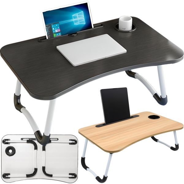 Folding Table Stand UFT T36 for Laptop and Tablet, Folding Adjustable Table Stand with Cup Holder in Bed Memos AND536