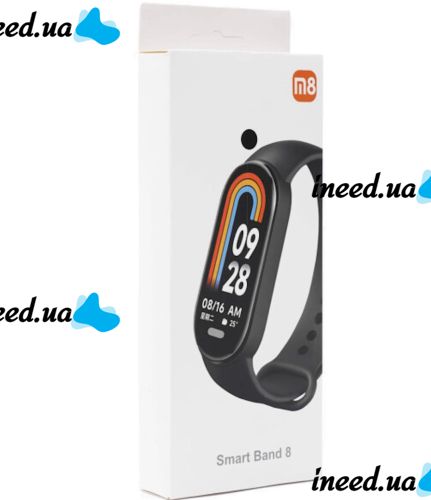 Xiaomi Mi Band M8 FitPro fitness bracelet with pedometer, blood pressure and heart rate measurement, Xiaomi Smart Watch M8 Black Sports Smart Wrist Watch