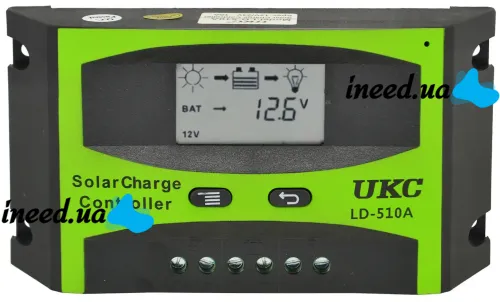 Сонячний контролер UKC LD-510A 10A c Lcd дисплеєм Solar Charge controller для сонячних панелей установок