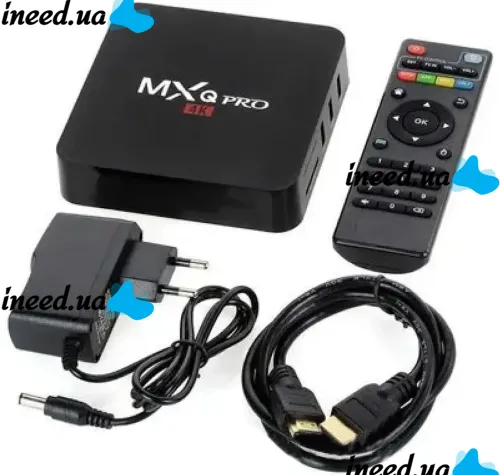 Smart TV Set-top Box with Ultra MXQ PRO 4K 2GB/16GB Remote Control, Android 7.1 Media Player, Digital TV Set-top Box with Built-in WiFi Module Black