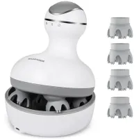 Беспроводной водонепроницаемый массажер Smart Scalp Massager ST-701 для головы, шеи и плеч Аккумуляторный массажер для кошек и собак Verte-X 3D Белый