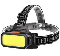 Налобний акумуляторний ліхтарик Bailong BL-5120 70 COB LED з білим і червоним світлом, Світлодіодний ліхтар з кріпленням на голову 6 режимів Чорний