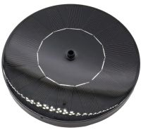Garden Floating Fountain Solar Fountain Pump Aisitin RC-611 130mm Solar Powered with Nozzles, Solar Water Pump Up to 150L/h for Garden Black