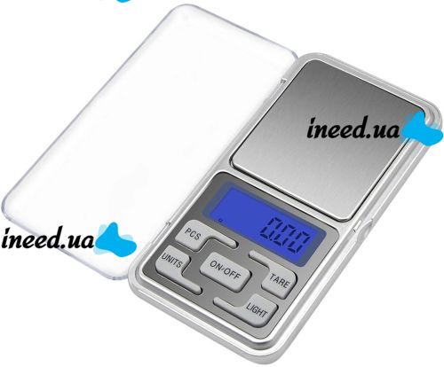 Pocket Jewelry Electronic Scales 0.01 - 500g Domotec MS-1728A with LCD Display, Portable Compact Digital Scales with Backlight 500g