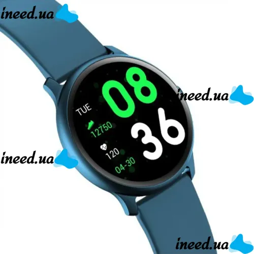 Wrist Smart Watch KW19 Blue 44mm with Pressure Measurement and Fitness Tracker Smart Bluetooth Watch with Tonometer and Heart Rate Monitor Blue