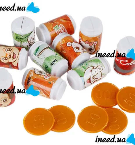 Children's Toy Vending Machine with Drinks Vending Machine Drink Voice 8288, Toy Store Play Set with Lighting Effects