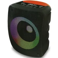 JBK-S1 Wireless Bluetooth Speaker with RGB LED Backlight and Power Bank Function, Rechargeable Bluetooth Speaker USB AUX for Android IOS Black