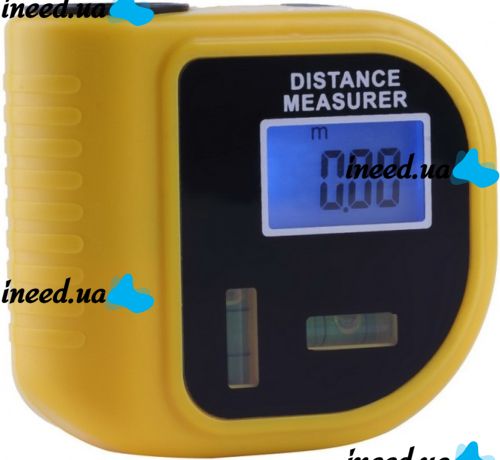 Electronic laser ruler Kronos Top CP-3010 3 in 1 level 18 m, laser rangefinder, construction tape measure for determining accurate measurements Yellow