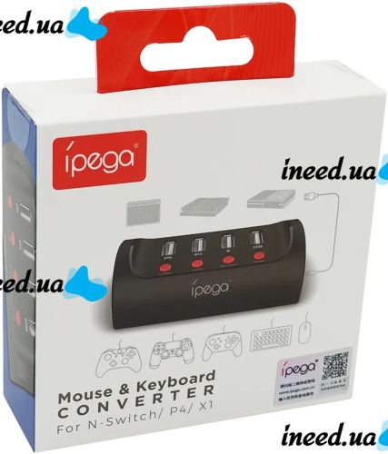 Keyboard and mouse adapter to PS4 XBox Switch IPega 9133 control converter, adapter for connecting joysticks on USB game console