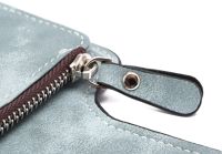 Women's suede wallet Baellerry Forever Mini N 2346 Blue Jeans women's mini purse with 10 compartments for bills and small change 10.5X11.5 cm Blue