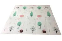 Children's double-sided educational Folding Thermo Mat Zoo Height Meter 180x200x1 cm, Thermal mat, Play mat with height measurement for children