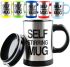 Automatic Stirrer Mug Self Stirring Mug Black 350 ml Thermocup with Mixer for Stirring Sugar Coffee, Plastic Cup Stirrer with Lid 