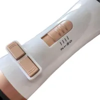 Hair Dryer Styler Brush for Hair Drying Kemei KM-8020 2 in 1, Rotating Curling Brush with nozzle for styling, curling and straightening 1000W White