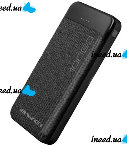 Зарядний пристрій УМБ Power Bank Awei P37k 10000 mAh 2xUSB, Портативна батарея повербанк зовнішній акумулятор зарядка з індикаторами для телефону