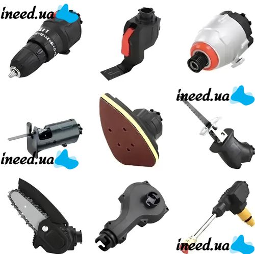 Набір акумуляторних інструментів Makita 36V 9 в 1 з насадками дриль, гайковерт, пила, мийка високого тиску, реноватор, лобзик, шліфувальна машинка 2АКБ