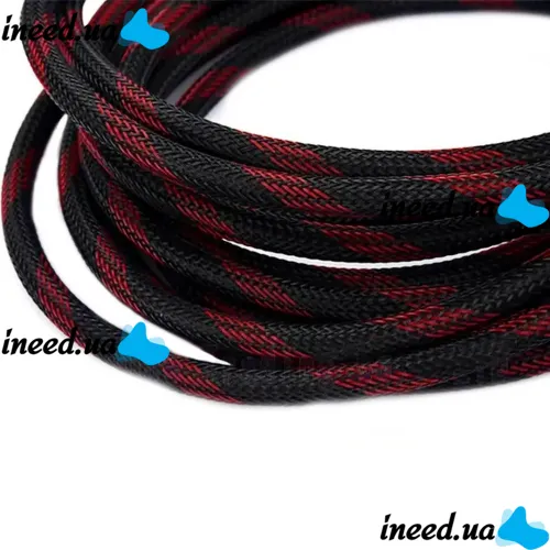 Усиленный кабель Hdmi to Hdmi 10м 1080p в обмотке Кабель-удлинитель HDMI-HDMI 10m 10 m, 10 м для монитора и телевизора в оплетке Черно Красный