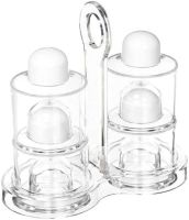 Настільний набір для спецій Spice Jar. O. V. S. P. stack Dispenser set органайзер для зберігання олії, оцту, перцю і солі на 4 ємності з підставкою