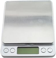 Большие ювелирные весы Domotec MS-1729 от 0.1 гр до 2000 гр на 2 кг граммовые электронные весы с 2-мя чашами тарами и дисплеем на батарейках Серые