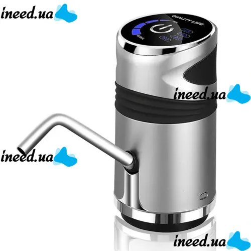 Automatic Water Pump for a bottle of Water Dispenser XL-129 Silver, Portable Battery Pump Electric Dispenser Dispenser for Cooler