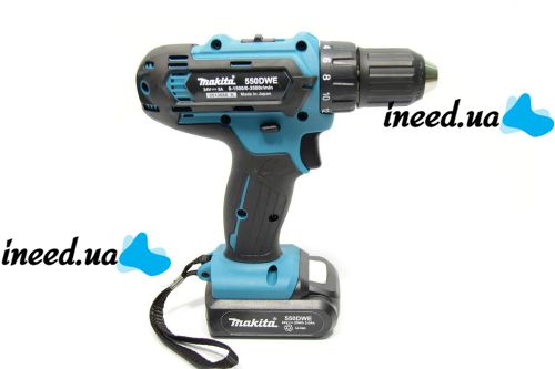 Makita DF550DWE 24V 5AH Li-Ion cordless screwdriver + Spare battery in a case and a set of tools wireless impact DDF453RFE