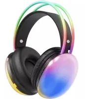 Welike WK-30 RGB RGB Backlit Bluetooth Wireless Headphones Full Size Bluetooth Stereo Headphones with AUX Port for Computer and Laptop