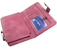 Жіночий гаманець клатч Baellerry Miracle JC224 Pink з відділенням для телефону, жіноче портмоне на 17 відділень для купюр і монет Рожевий