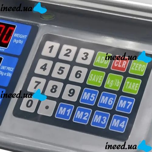 Electronic trading scales up to 40 kg F1976 14191-4066F 33*35 cm desktop scales for trading with price counter and calculator, rechargeable for 40 kg