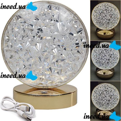 Настольная лампа-ночник Creatice Table Light 19 сенсорный ночник круг, светодиодная лампа светильник с кристаллами на акриловой подставке 3 режима